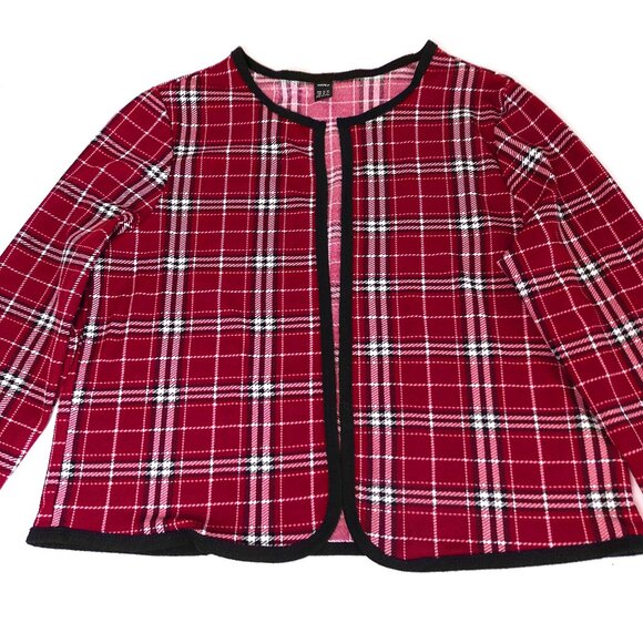 Cardigan XXL(14) NEW light-weight jersey knit red jacket open front summer top - Picture 2 of 9
